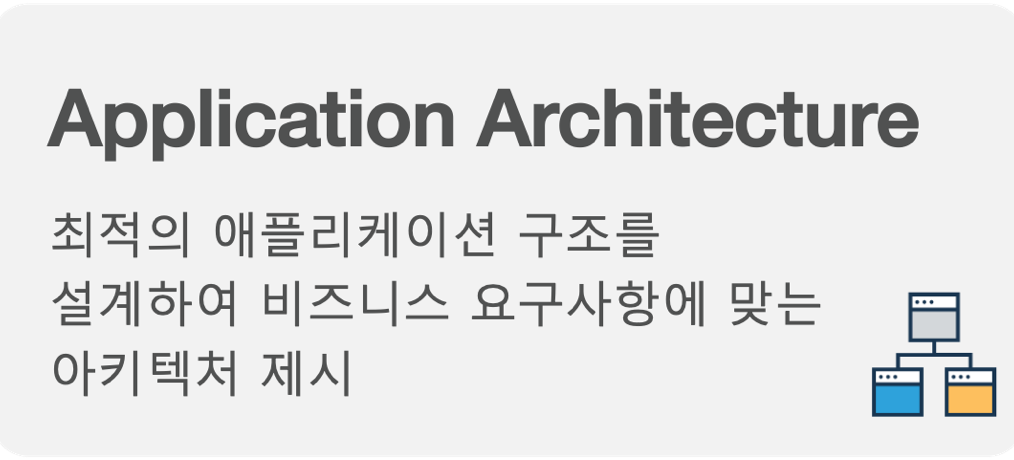 최적의 애플리케이션 구조를 설계하여 비즈니스 요구사항에 맞는 아키텍처 제시